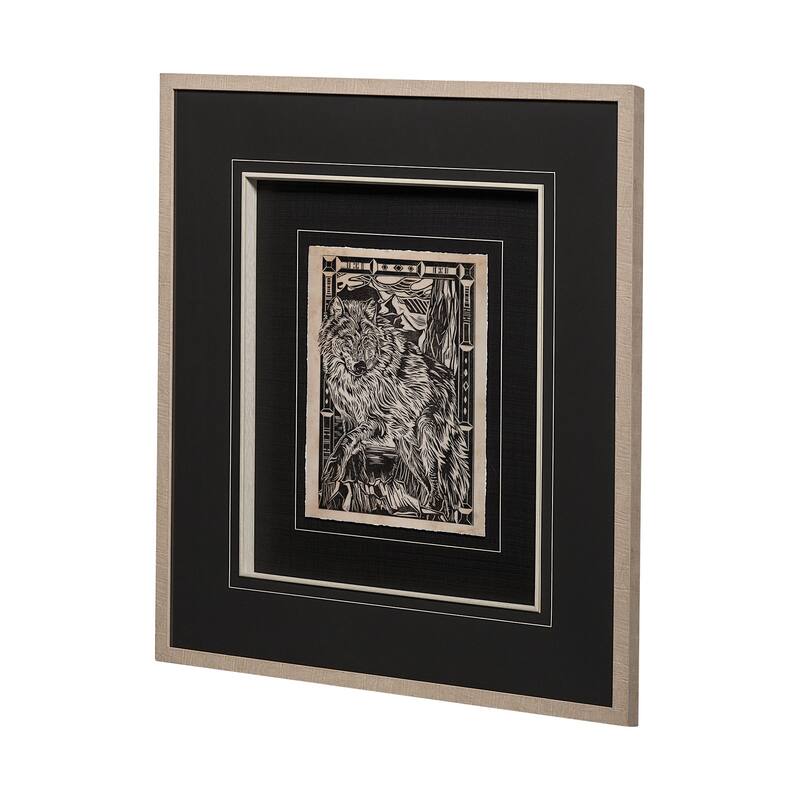Linocut IV Framed Art Print