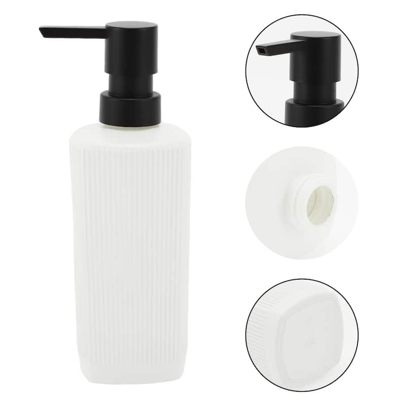 Vertical Lines Classic Soap Pump Dispenser for Hotels 350ml 1 Pcs