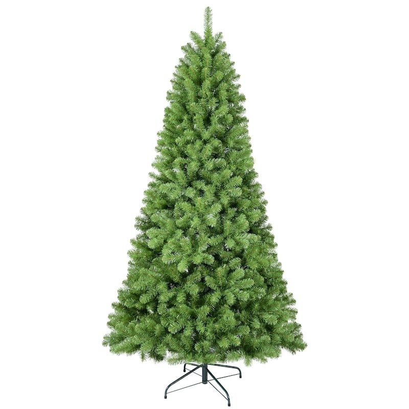 Unlit Artificial PVC Tree - Memory Wire Branches, Easy Setup, Green