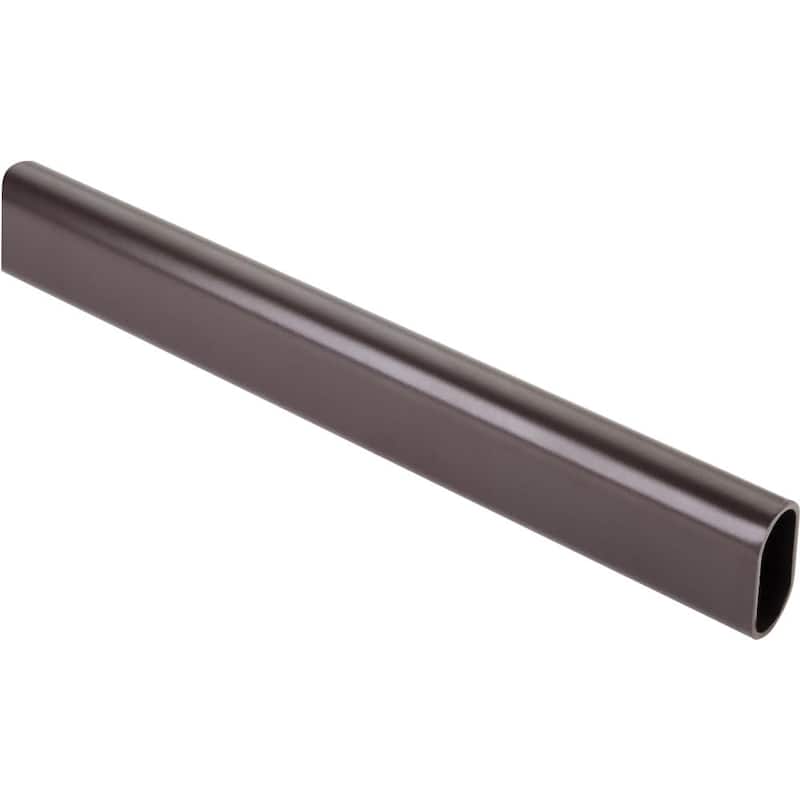 Hardware Resources 1-3/16"H x 19/32"W x 8'L Oval Steel Closet Rod -