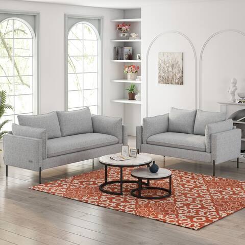2 Piece Modern Upholstered Sofa Sets for Living Room,Apartment