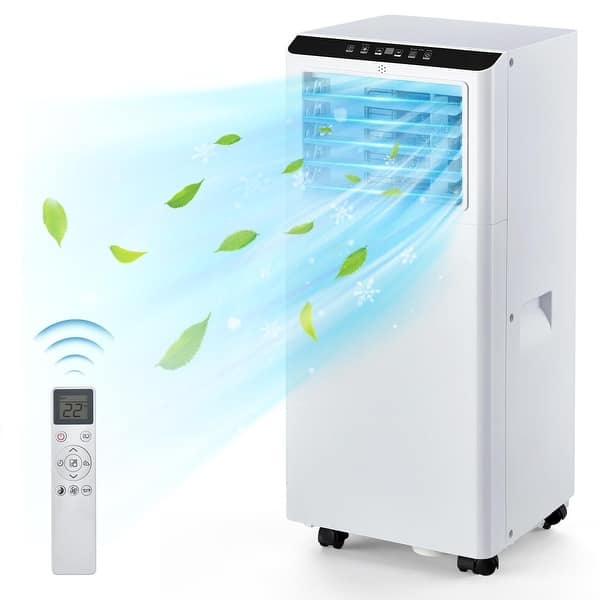 8000 BTU Portable Air Conditioner, Quiet 3-in-1 AC Unit With Fan, Dehu