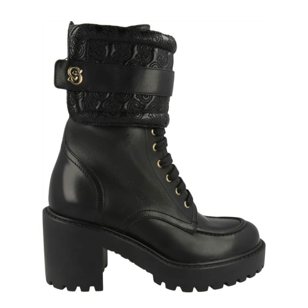 Ferragamo Shiraz Leather Combat Boots
