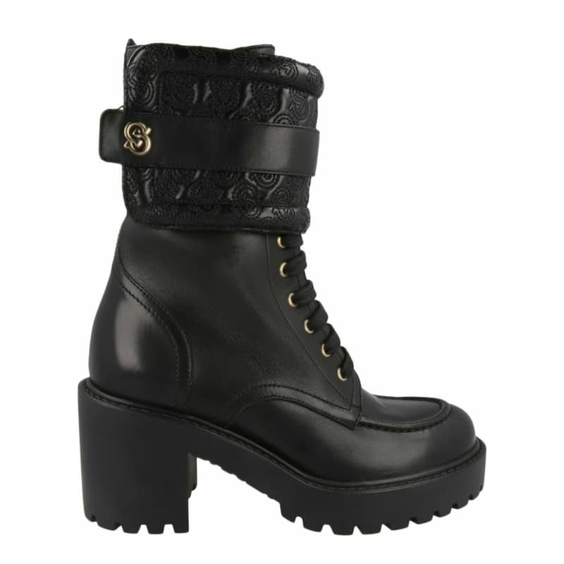 Ferragamo Shiraz Leather Combat Boots - 10