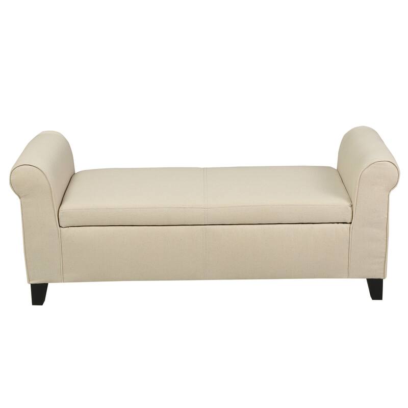 Hayes Upholstered Storage Ottoman Bench by Christopher Knight Home