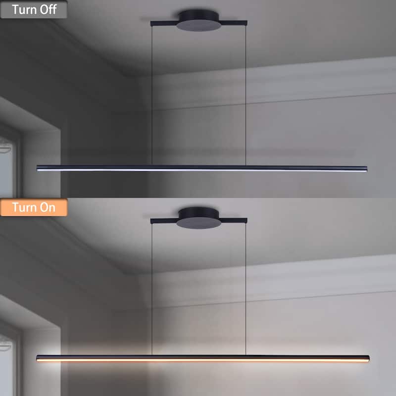 OYIPRO Kitchen Island Pendant Lighting Integrated LED Linear Light Fixture