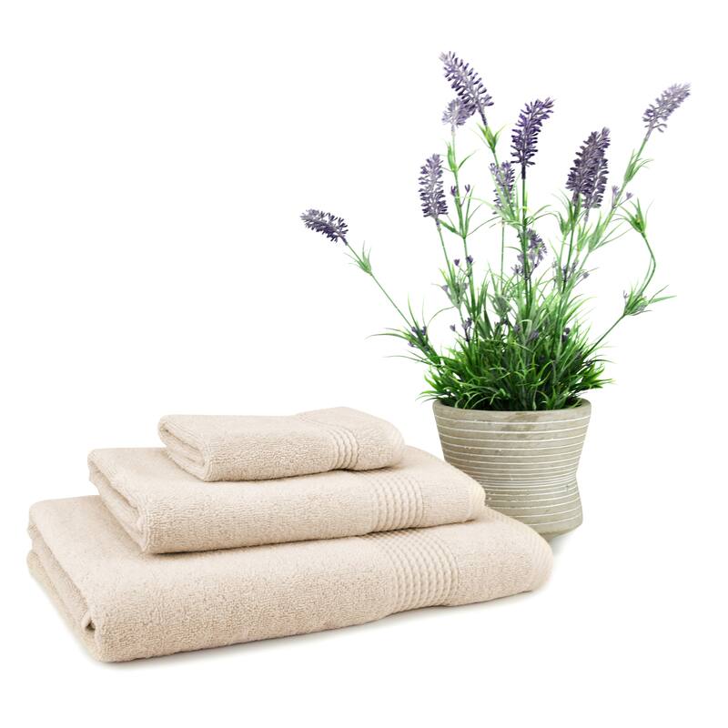 East'N Blue Lara Turkish Cotton Bath Towel Set (Set of 3) - (1 Bath Towel, 1 Hand Towel, 1 Washcloth)