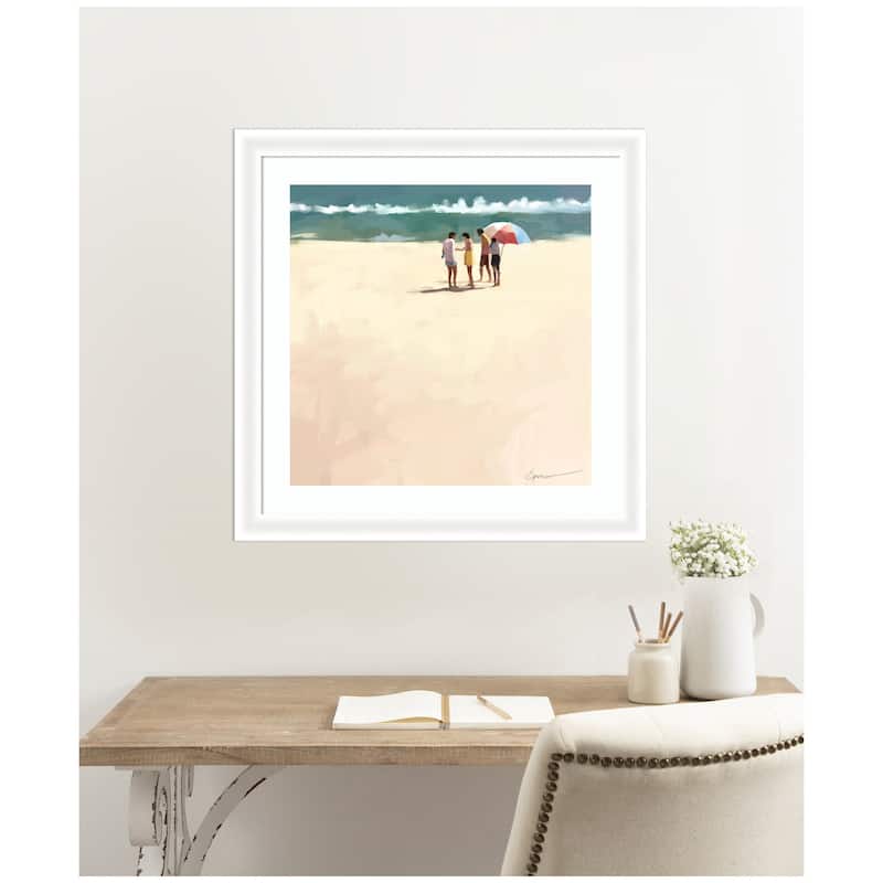 Kate and Laurel afternoon meet up by Mary Sparrow Framed Wall Art Print