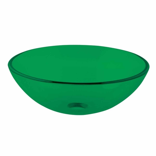 Emerald Tempered Glass Vessel Sink Bowl With Drain | Renovators Supply
