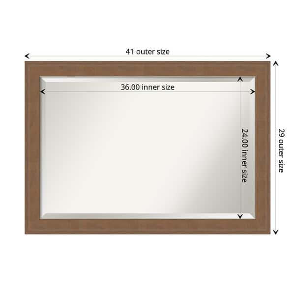 dimension image slide 8 of 12, Beveled Bathroom Wall Mirror - Alta Frame