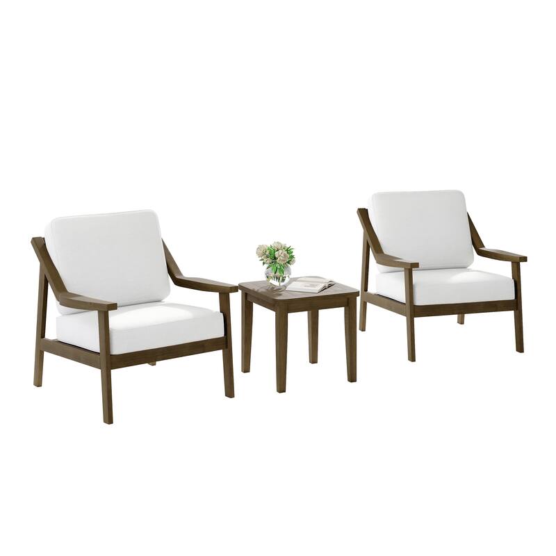 Outdoor Patio Wood Bistro Set/Loveseat Set