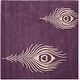 preview thumbnail 51 of 60, SAFAVIEH Handmade Soho Simi Peacock Feather N.Z. Wool Rug 4' Square - Purple/Ivory - Square