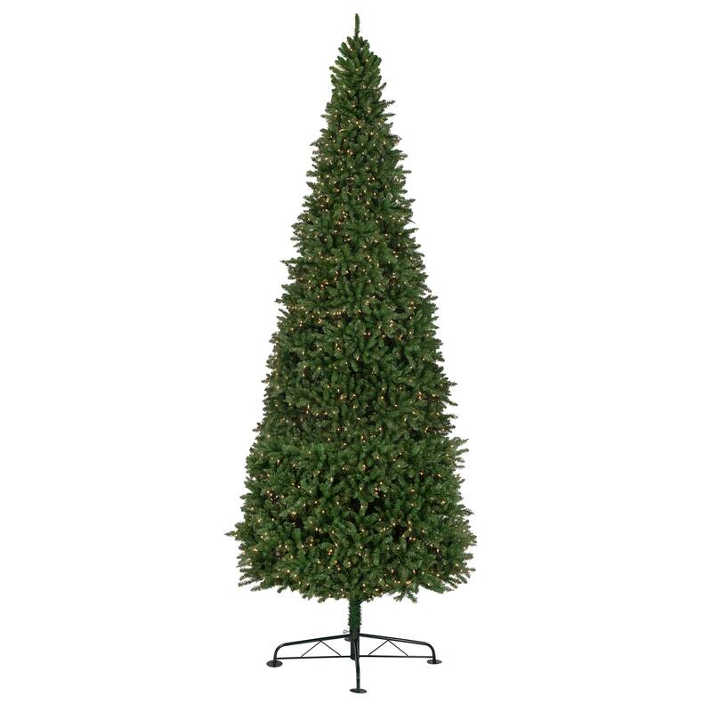 15' Genoa Fraser Fir Slim Artificial Christmas Tree, Clear Lights - over-10-feet