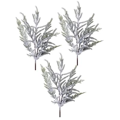 24" Real Touch Norfolk Pine Spray W/Snow