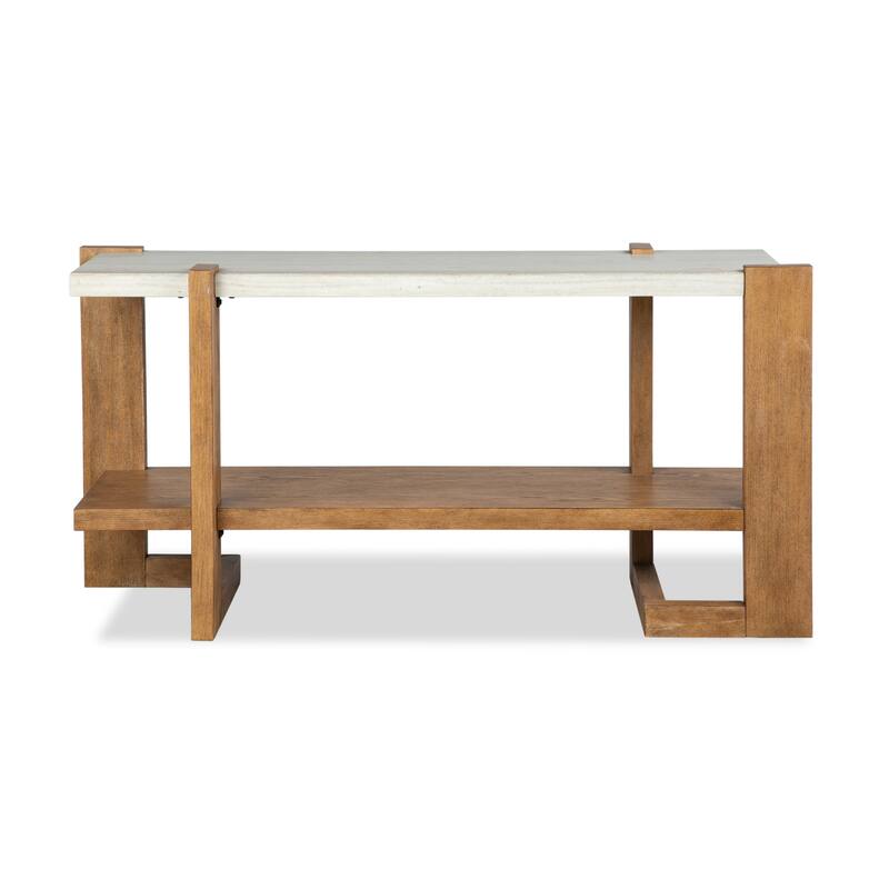Magnussen Home Carrington Honey Wheat Rectangular Sofa Table - 57.5''W x 19''D x 28.5''H