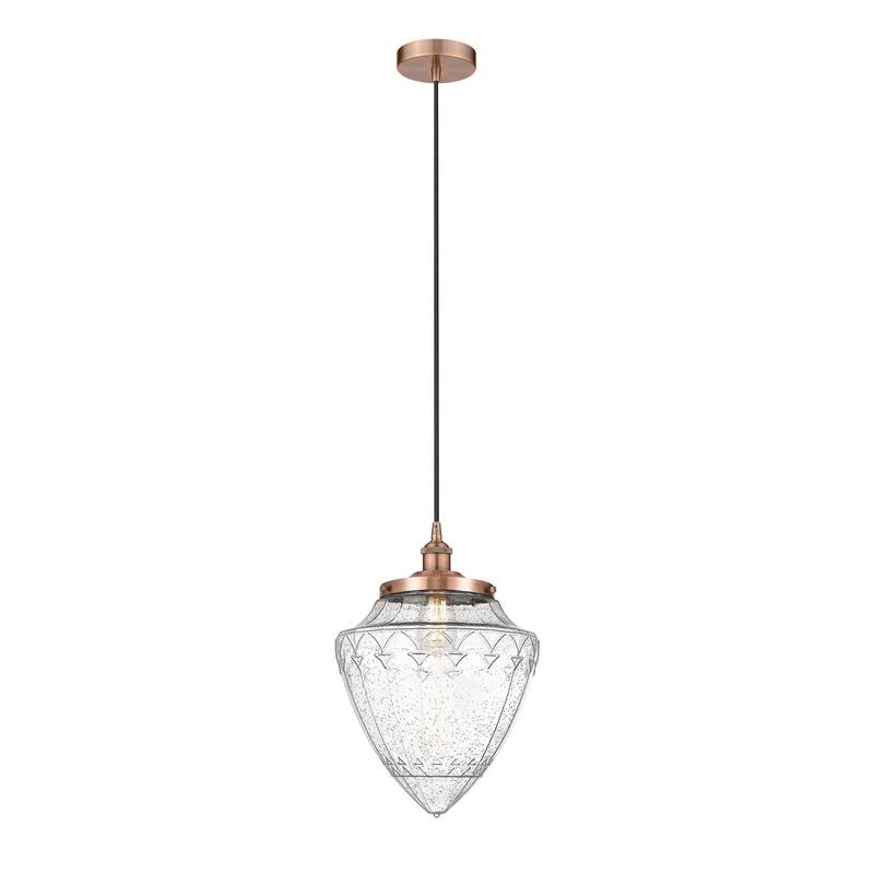 Innovations Lighting Bullet - 1 Light 12" Cord Hung Mini Pendant - Antique Copper/Seedy