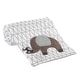 preview thumbnail 3 of 4, Bedtime Originals Elephant Love Gray/White Fleece Appliqued Baby Blanket