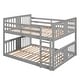 preview thumbnail 15 of 16, Full over Full Wood Bunk Bed with Ladder and Full-Length Guardrail
