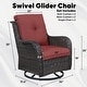 preview thumbnail 39 of 82, Gymojoy 3-Piece Rattan Wicker Rocking Swivel Chair Set with Table