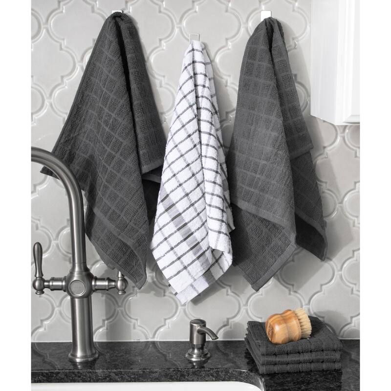 RITZ Cotton Kitchen Towels and Dish Cloths (Set of 3 Towels/ 3 Cloths)