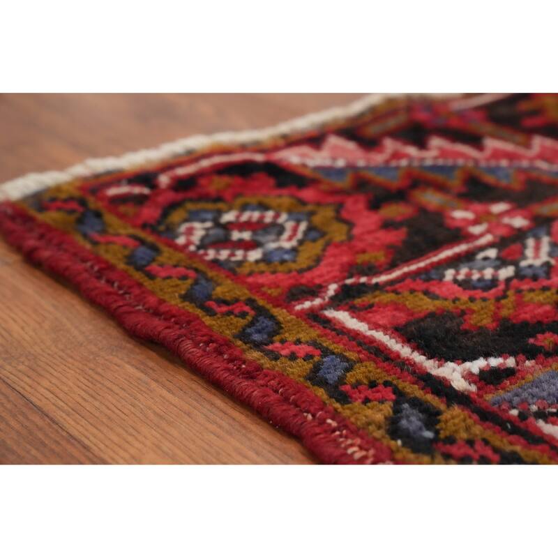 Hand Knotted Oriental 100% Wool Carpet Traditional Medallion Red Heriz Area Rug - 12' 8'' X 9' 11''