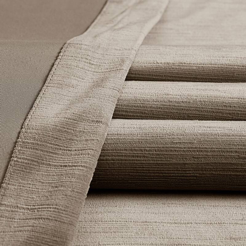 Exclusive Fabrics Ravello Burnout Velvet Curtains (1 Panel) Room Darkening Curtains For Bedroom & Living Room Curtains