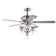 preview thumbnail 3 of 6, Warehouse of Tiffany Laurel 52-inch 3-light Chrome Ceiling Fan