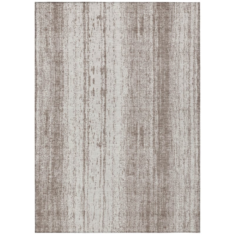HomeRoots Striped Transitional Rectangle Outdoor Rug