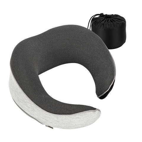 Functional Neck Pillow Hook and Loop Fastener Grey