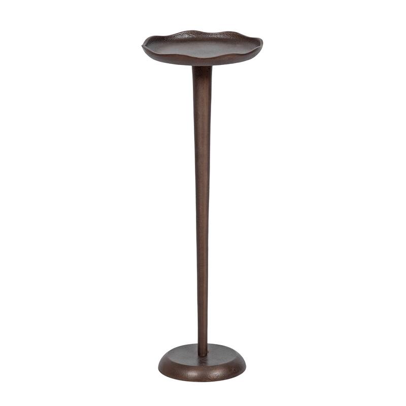 Kate and Laurel Alessia Round Drink Table - 8x8x22 - Pewter
