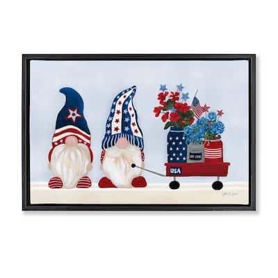 Stupell American Gnome & Wagon Framed Floater Canvas Wall Art Design By Yvette St. Amant