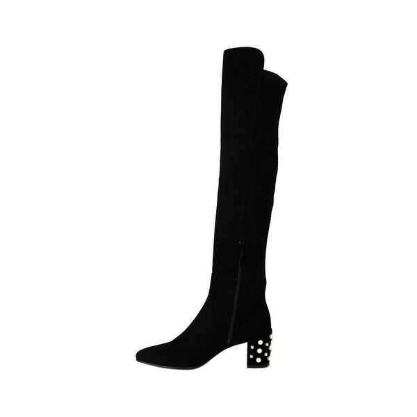 stuart weitzman boots with pearls