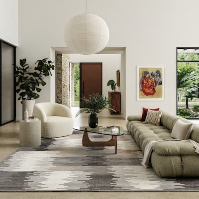 Memento Abstract Reversible Wool Area Rug