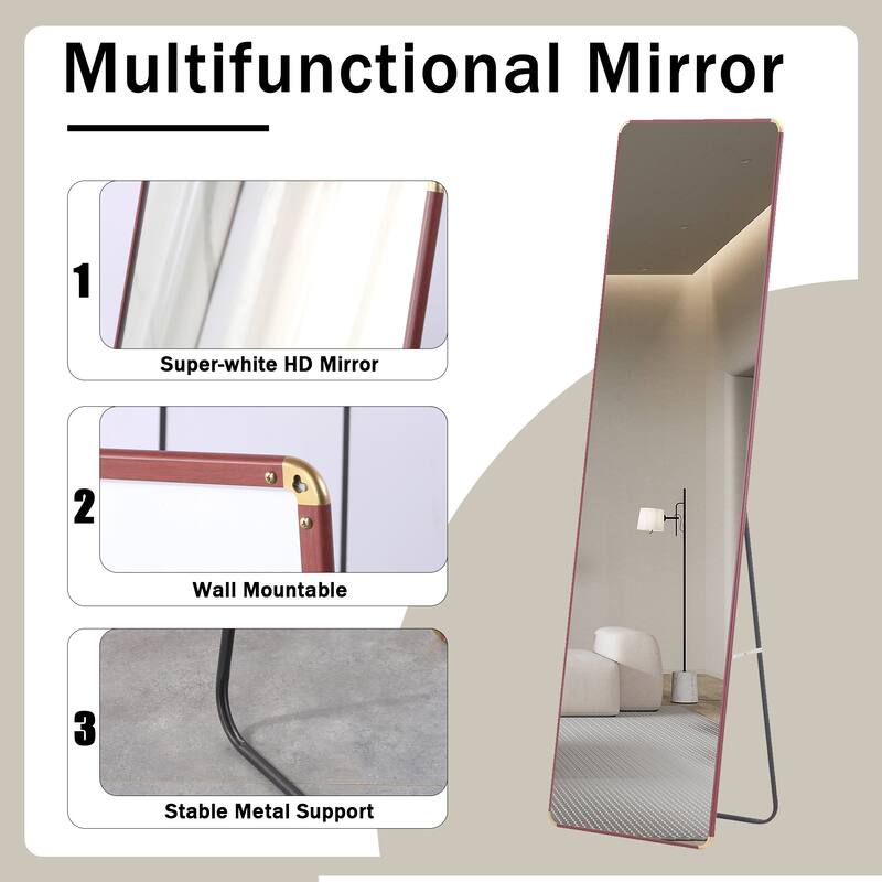 The 4th generation floor standing full-length mirror. bathroom makeup mirror,wall mounted. 60 "* 16.5"