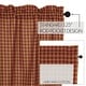 preview thumbnail 4 of 10, Primitive Kitchen Curtains VHC Burgundy Check Swag Pair Rod Pocket Cotton Check - Swag 36x36x16