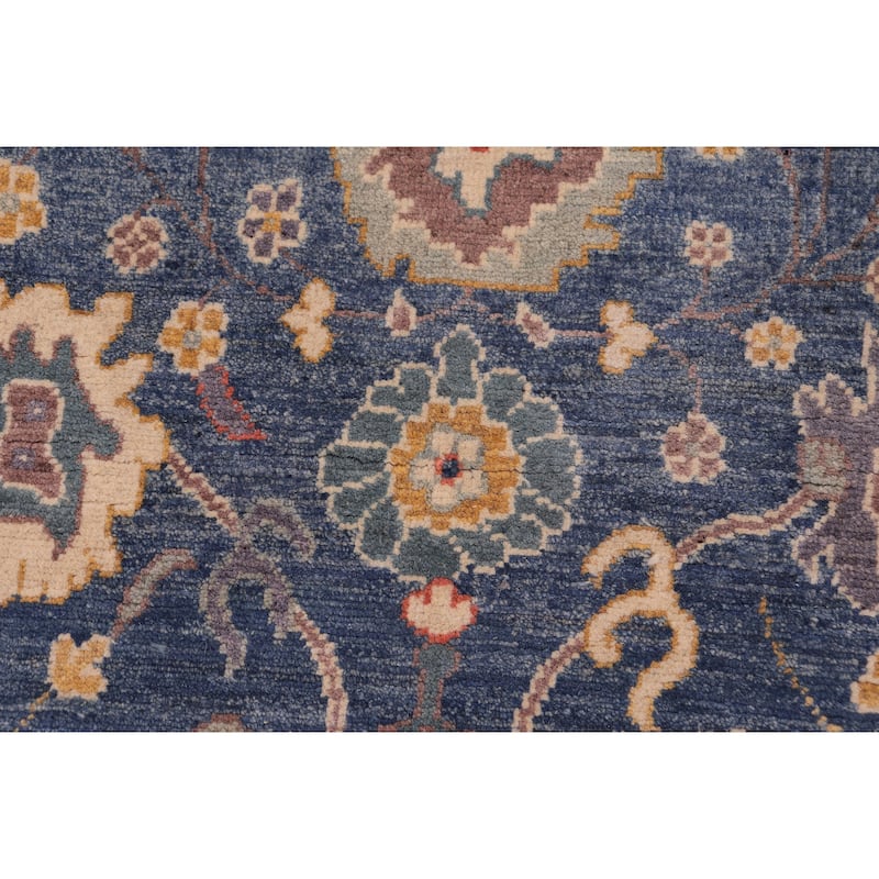 Rustic Kazak Jase Light Blue/Beige Wool Rug - 3'10'' x 6'0''