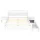 preview thumbnail 8 of 11, Full Size Pine Wooden Platform Kids Bed Frame with 2-Removable Storage Drawers, 2-Bedside Tables & Headboard for Bedroom, White
