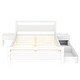 preview thumbnail 8 of 11, Full Wooden Platform Bed with 2-Drawers, 2-Bedside Tables & Headboard, White