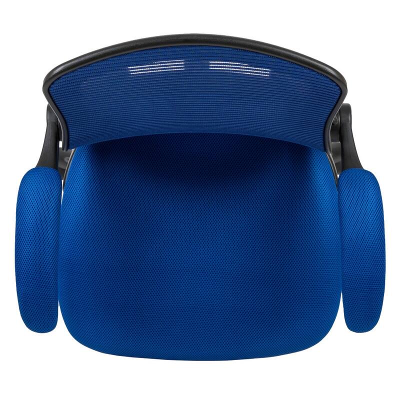 Mid-Back Mesh Ergonomic Drafting Chair with Foot Ring and Flip-Up Arms