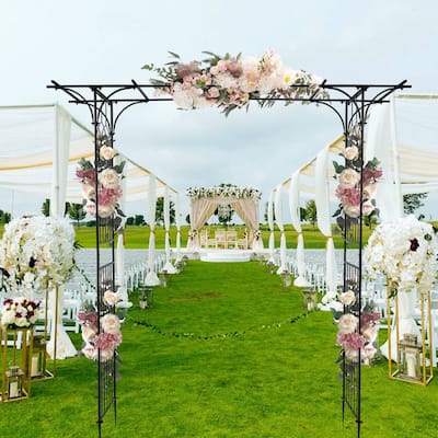 81" Flat Roof Wrought Iron Arches Plant Climbing Frame