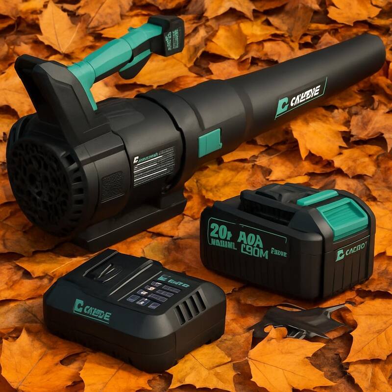 Cordless- Electric Leaf Blower, 2 Speed Mode - Green