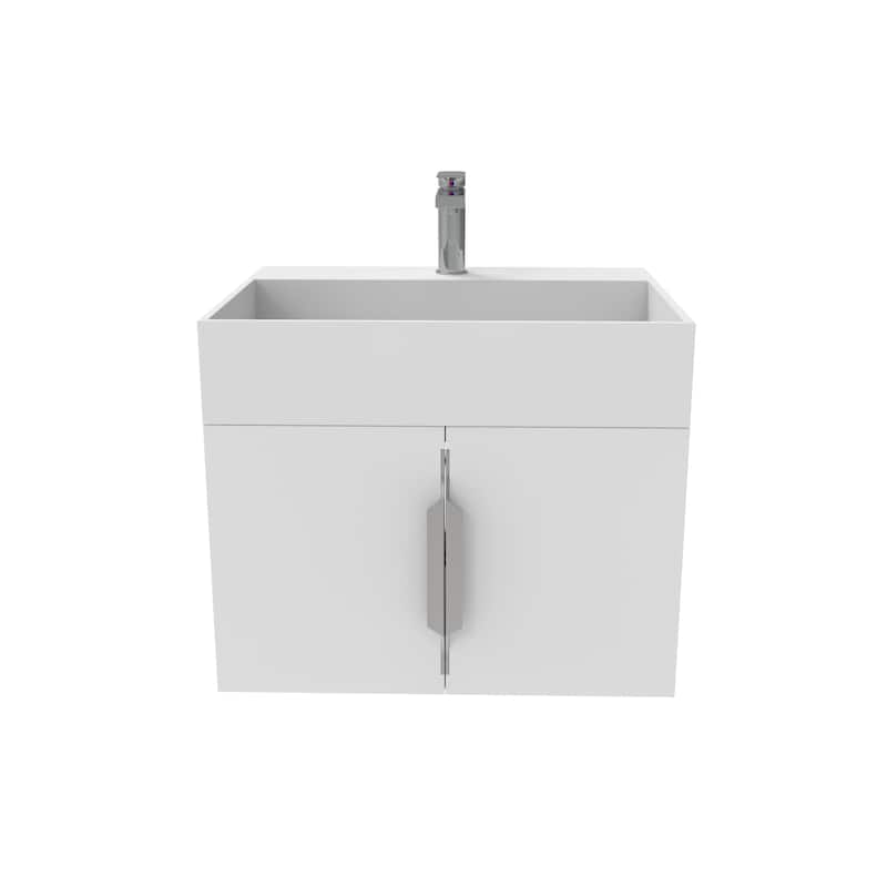 Amazon 24" Wall Mounted Bathroom Vanity Set w/ White Top