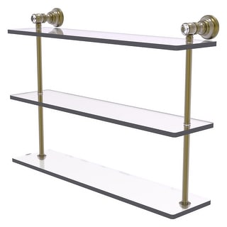 Allied Brass Carolina Crystal Collection 22 Inch Triple Glass Shelf | Overstock.com Shopping - The Best Deals on Bathroom Shelving | 41803011