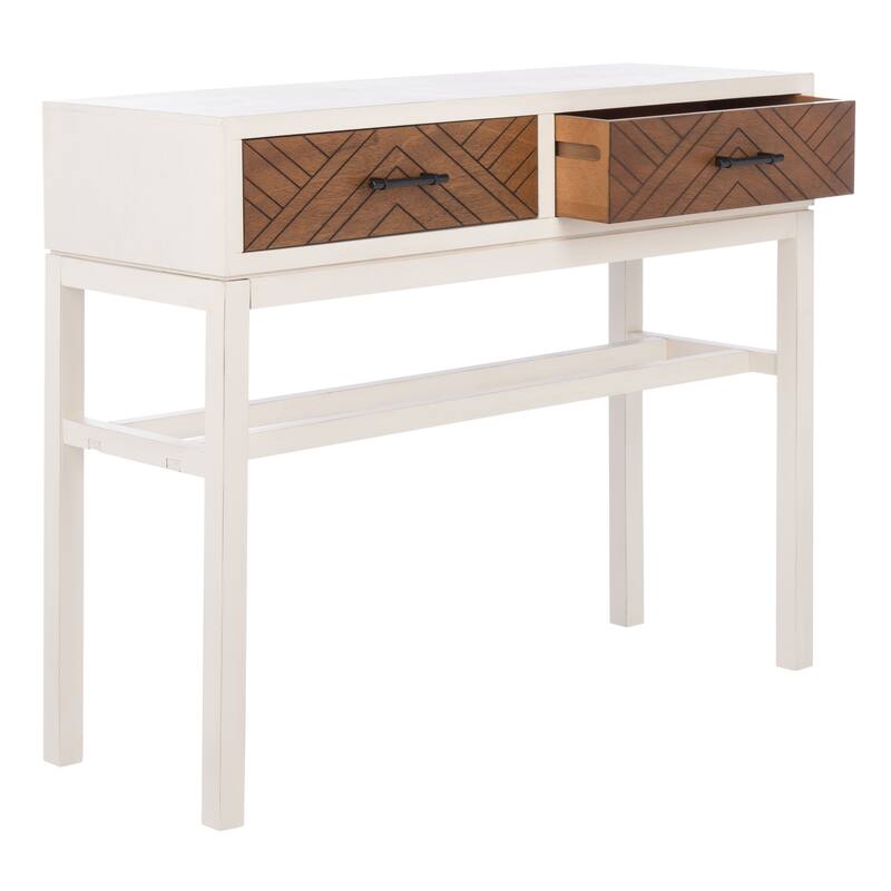 SAFAVIEH Lorraine 2-Drawer Console - 35.5" W x 13" L x 29.5" H - 36Wx13Dx30H