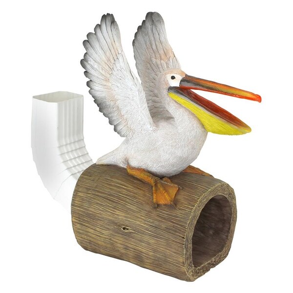 Design Toscano Splash the Pelican Gutter Guardian Downspout Statue