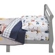 preview thumbnail 4 of 8, Bedtime Originals 4-Piece Construction Zone Gray/Navy/White Toddler Bedding Set
