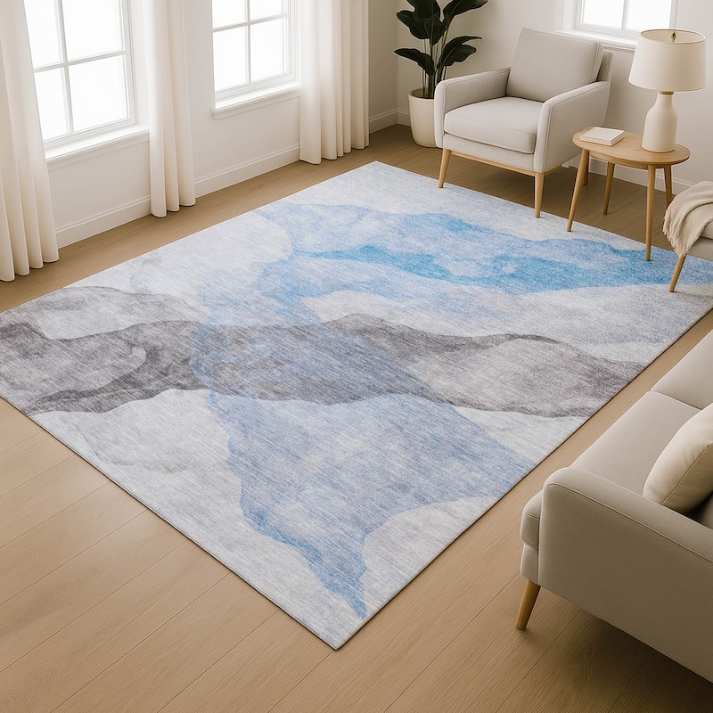 Premium Washable Super Soft Contemporary Fizal Mayfield Rug