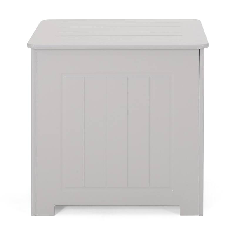 Tomo Laundry Hamper Bathroom Cabinet, Flip Top Storage, Gray