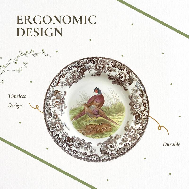 Spode Woodland Dinner Plate Birds Motif - 10.5