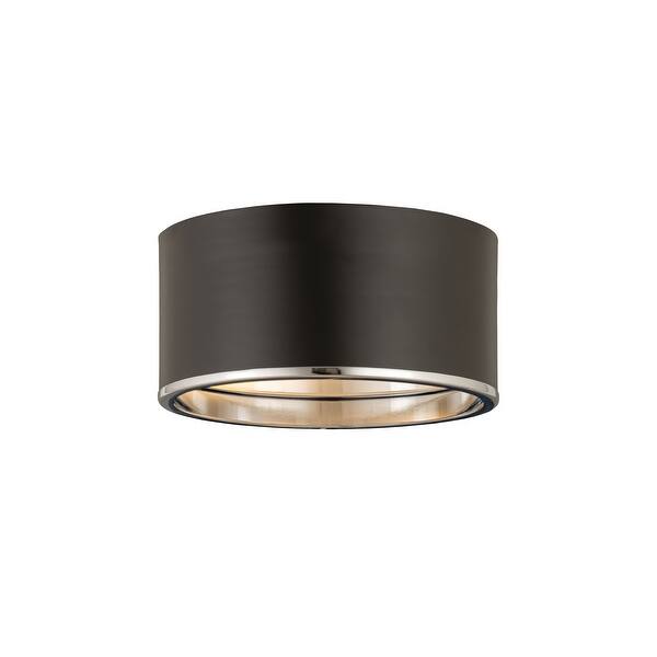 slide 2 of 5, Arlo 2 Light Flush Mount - Matte Black + Chrome